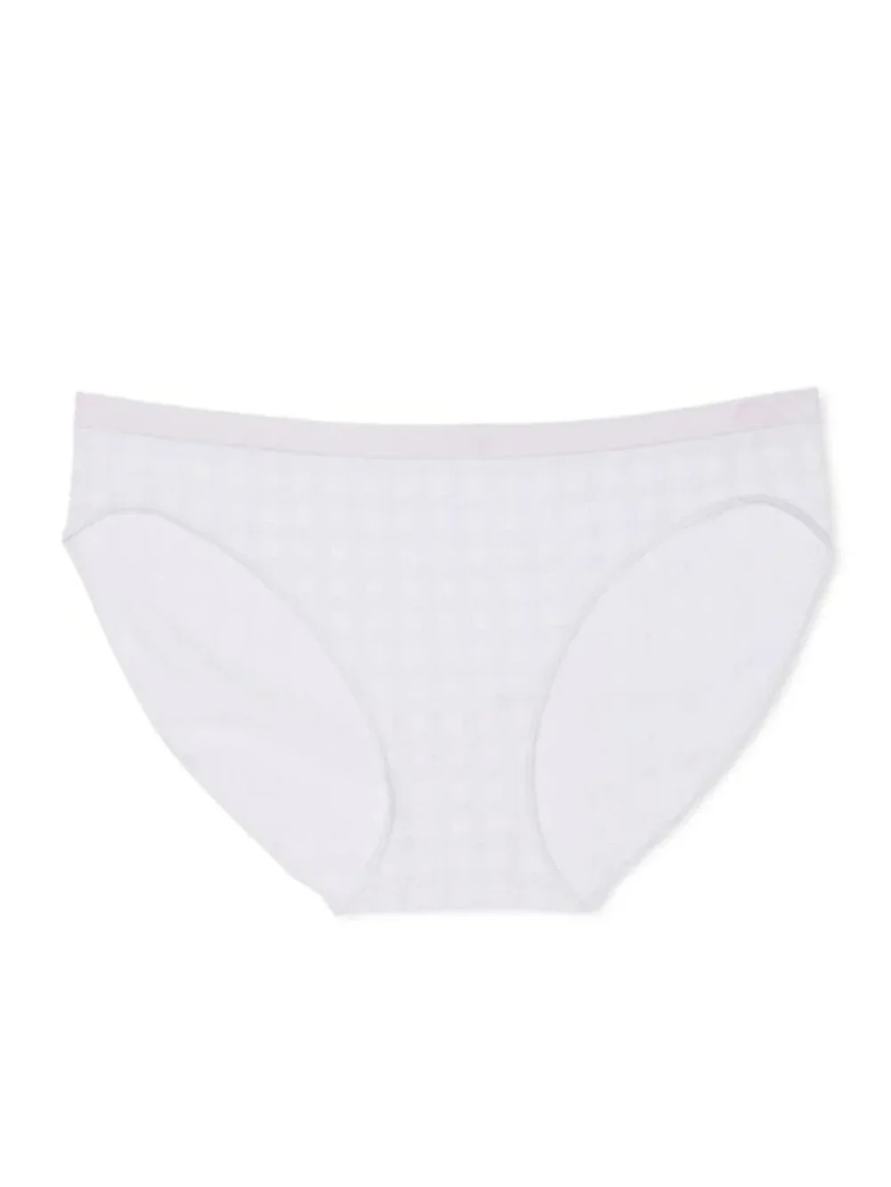 Victoria’s Secret PINK Seamless White and Purple Gingham Bikini Panty NWT!